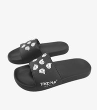 Load image into Gallery viewer, Trooper America Black Bandana Rubber Slides-T Shirt Mall LLC