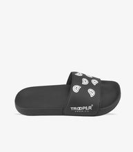 Load image into Gallery viewer, Trooper America Black Bandana Rubber Slides-T Shirt Mall LLC
