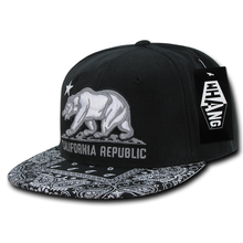 Load image into Gallery viewer, Cali Bear Bandana Snapback-T Shirt Mall LLC