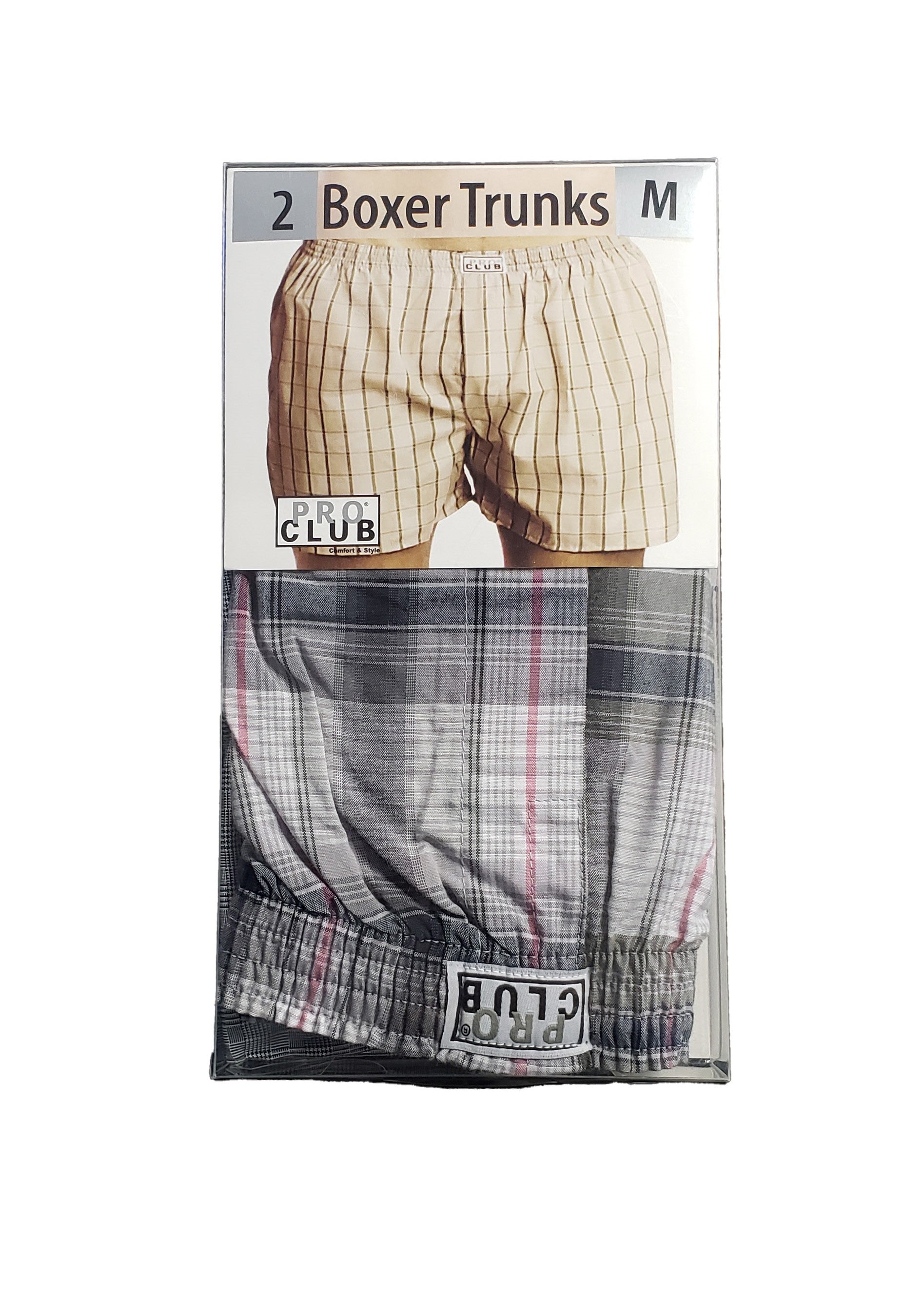 Pro Club Men's 2-Pack Classic Comfort Woven Boxers - T Shirt Mall