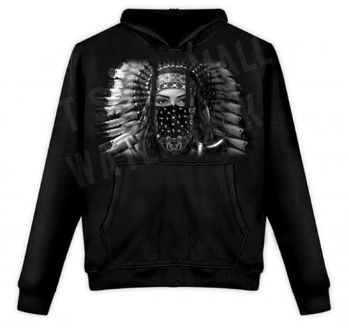 Lady Warrior Graphic Hoodie-T Shirt Mall LLC